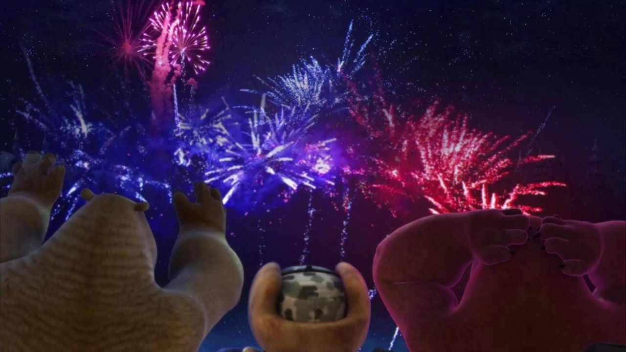 新年的钟声即将敲响:熊出没过年的主题曲终会与你同行,过年啦!