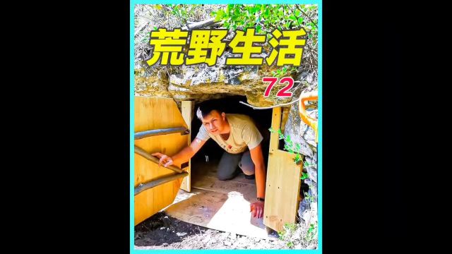 男人在狭窄的山洞内生存 安装吊床和制作家具 过上独居生活#荒野