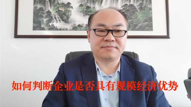 孟森:如何判断企业是否具有规模经济优势