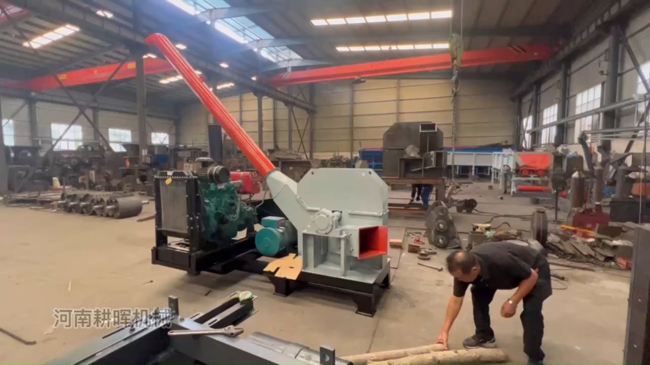 盘式切片机 3米长圆管树枝削片机 柴油木片机 木材粉碎机