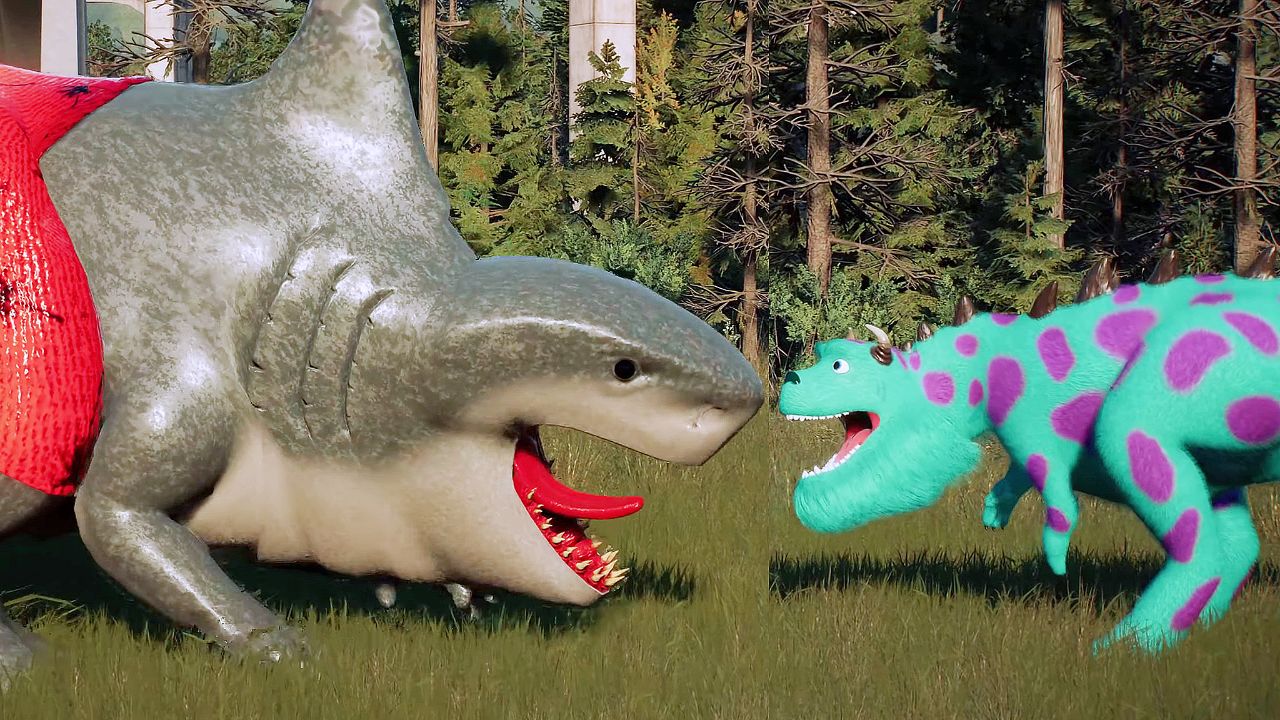 鲨鱼王,食肉牛龙(sulley),鲨齿龙 ~ 侏罗纪世界进化
