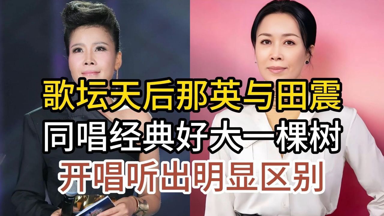 歌坛天后那英与田震,同唱老歌好大一棵树,开唱就听出了明显区别