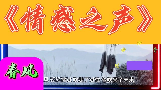 《情感之声》春风