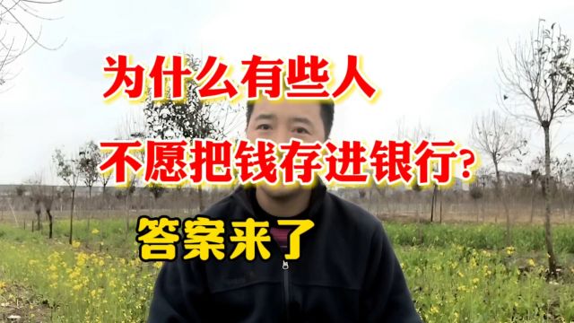 为什么有些人不愿把钱存进银行,答案来了