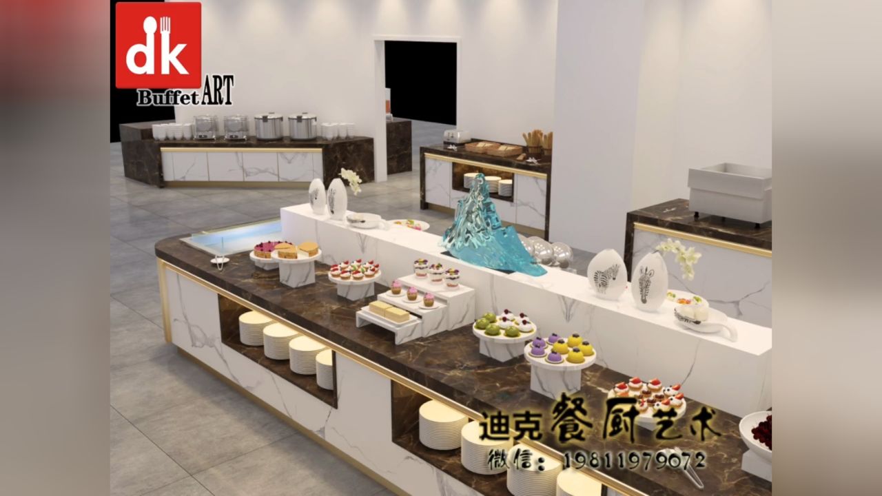 出口日本餐台定制自助餐台设计效果图