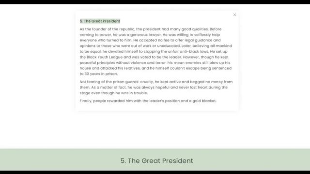 「阅读记3500英语单词」第5篇 The Great President