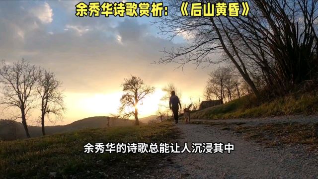 余秀华诗歌赏析:《后山黄昏》