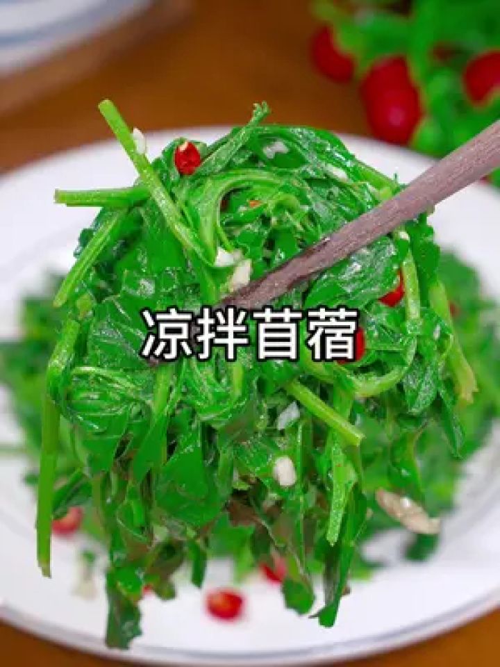 春天的苜蓿好新鲜,凉拌一下就特别美味#苜蓿#凉拌菜 #野菜 #春天的