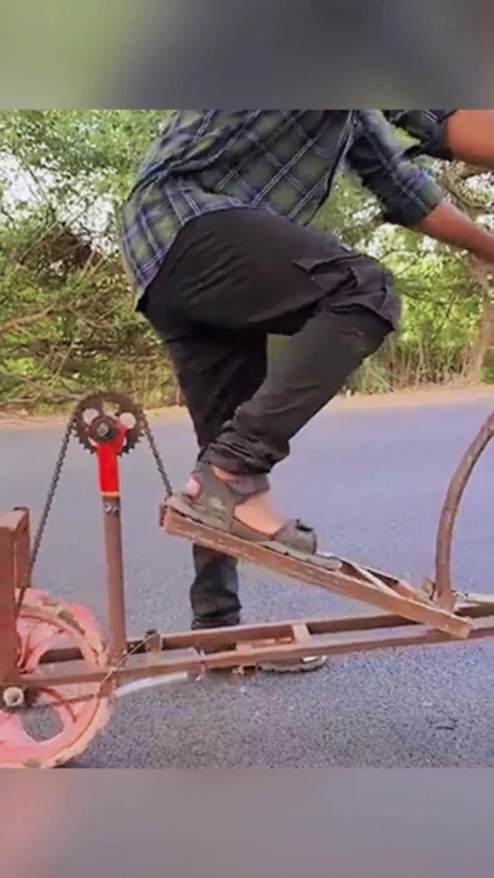 奇葩自行车设计,双脚同时踩