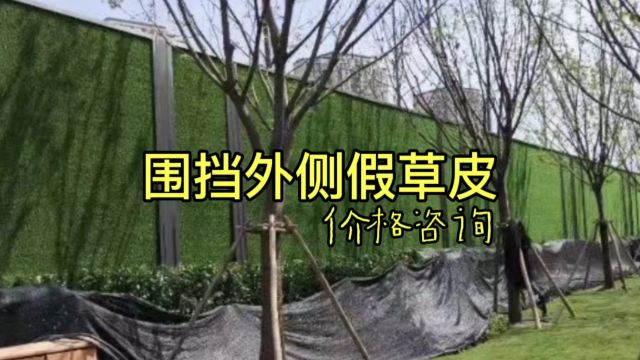 城市新风尚:围挡外侧的假草皮之美