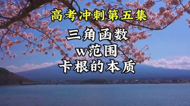 哈三中三模多选压轴∶三角函数w范围卡根问题的本质 #高中数学 #高考数学 #三角函数 #每日一题 #高中数学妙招