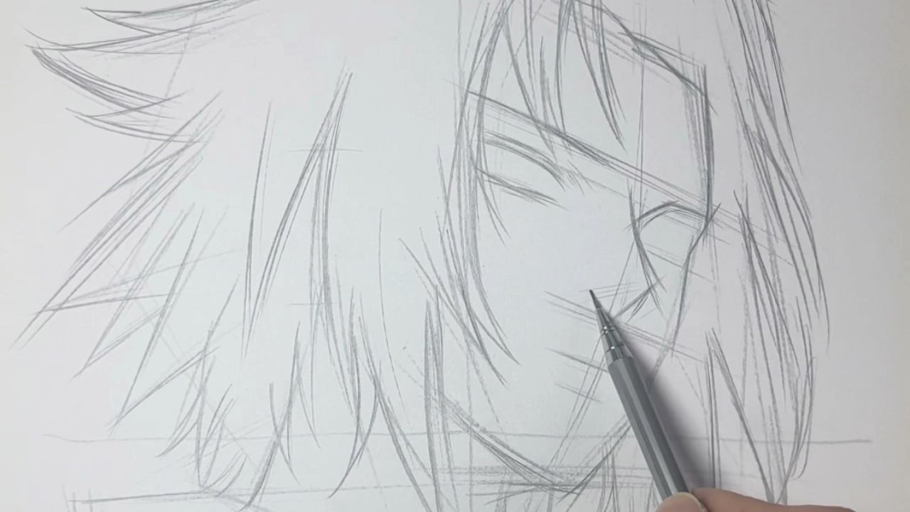 教你们画一个帅气的宇智波佐助