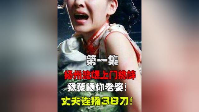 扬州流氓上门挑衅:我要睡你老婆!丈夫忍无可忍连捅38刀!#真实事件改编#揭秘 1