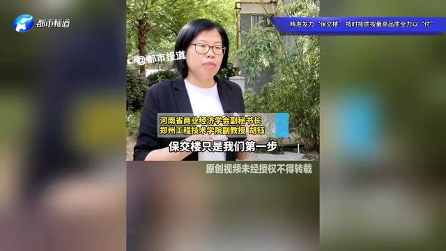 精准发力“保交楼”,按时按质按量高品质全力以“付”