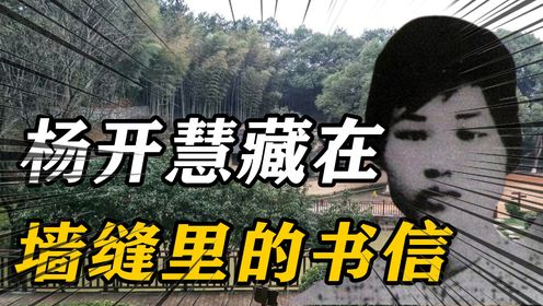 杨开慧藏在墙缝里的书信，沉寂52年后才终于被发现，字字催人泪下