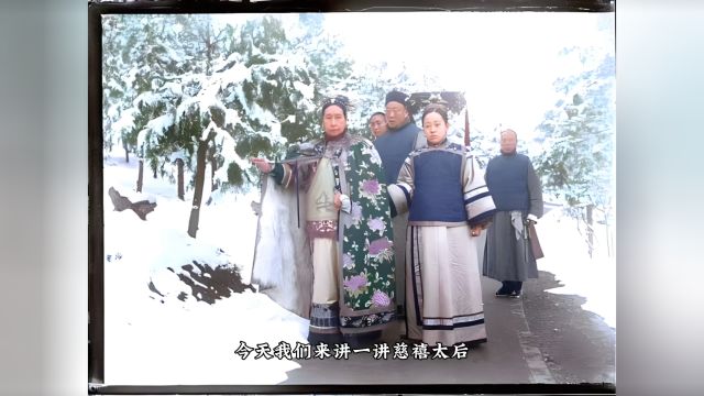 慈禧年近七十,仍拽雪枝摆造型