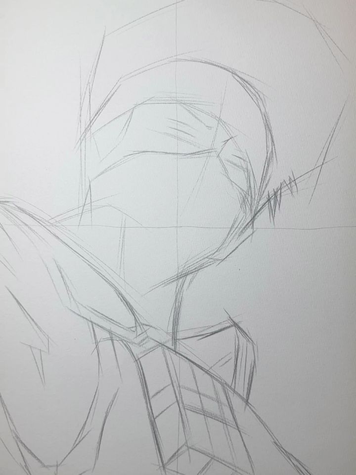 火影忍者动漫人物帅气的卡卡西绘画过程图教程分享