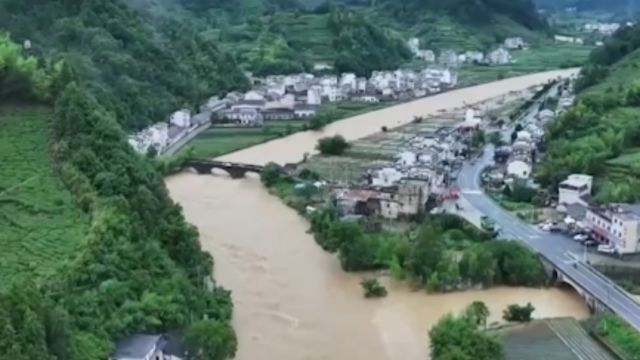 安徽黄山再迎新一轮暴雨天气,多条河流水位再次上涨