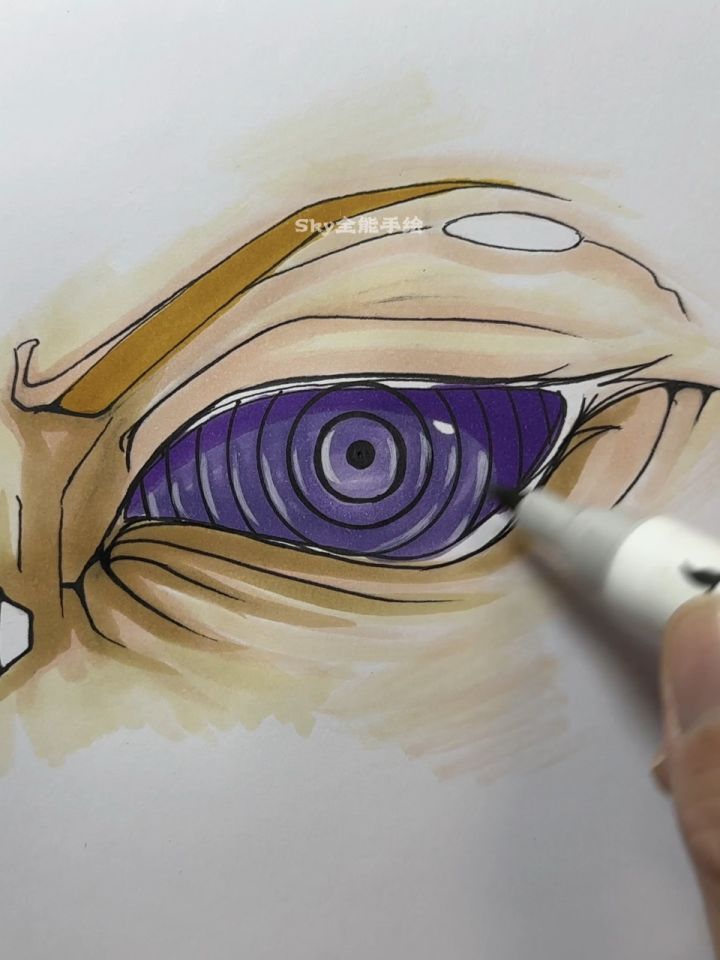 火影忍者中的轮回眼简单画法