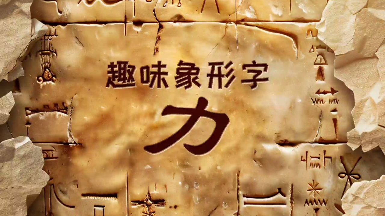 麦田拾字:汉字“力”。幼儿园识字教学课件。力字想象为,一个人挥着胳膊,举着哑铃在锻炼力气。_高清1080P在线观看平台_腾讯视频