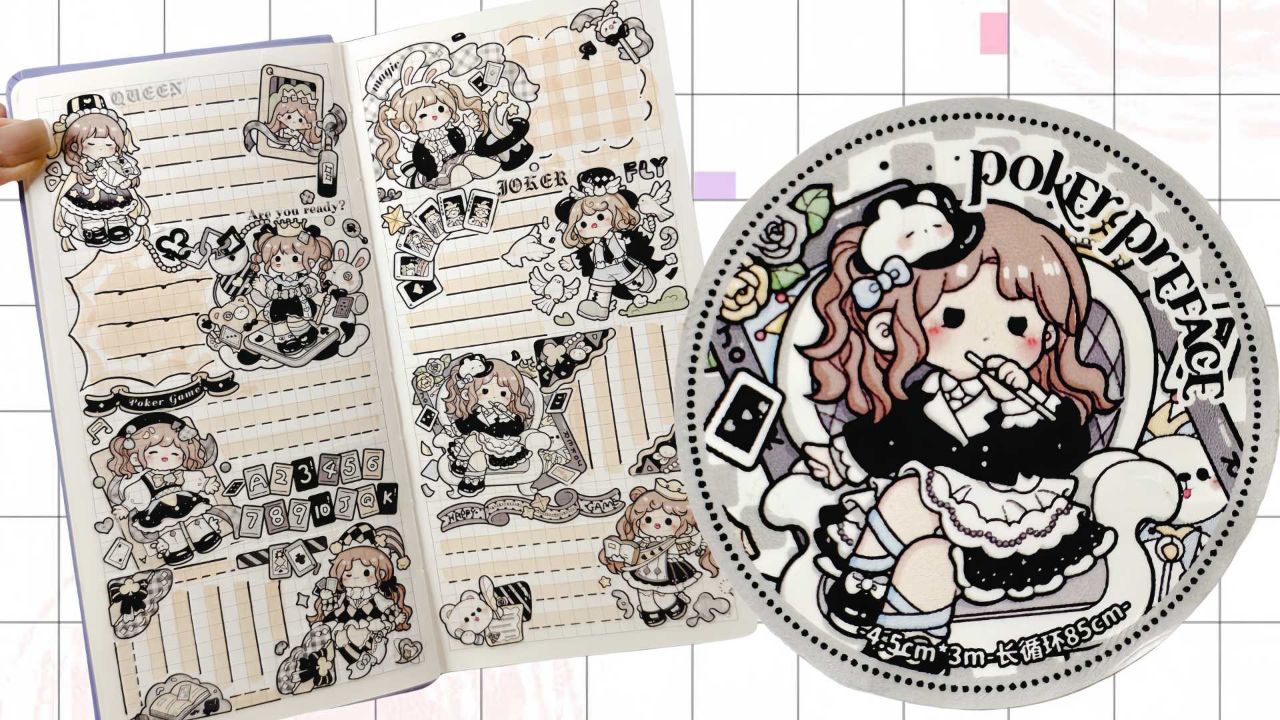 手帐 提拉多 扑克序章 贴纸日记 diy拼贴排版 声控 白噪音 沉浸式