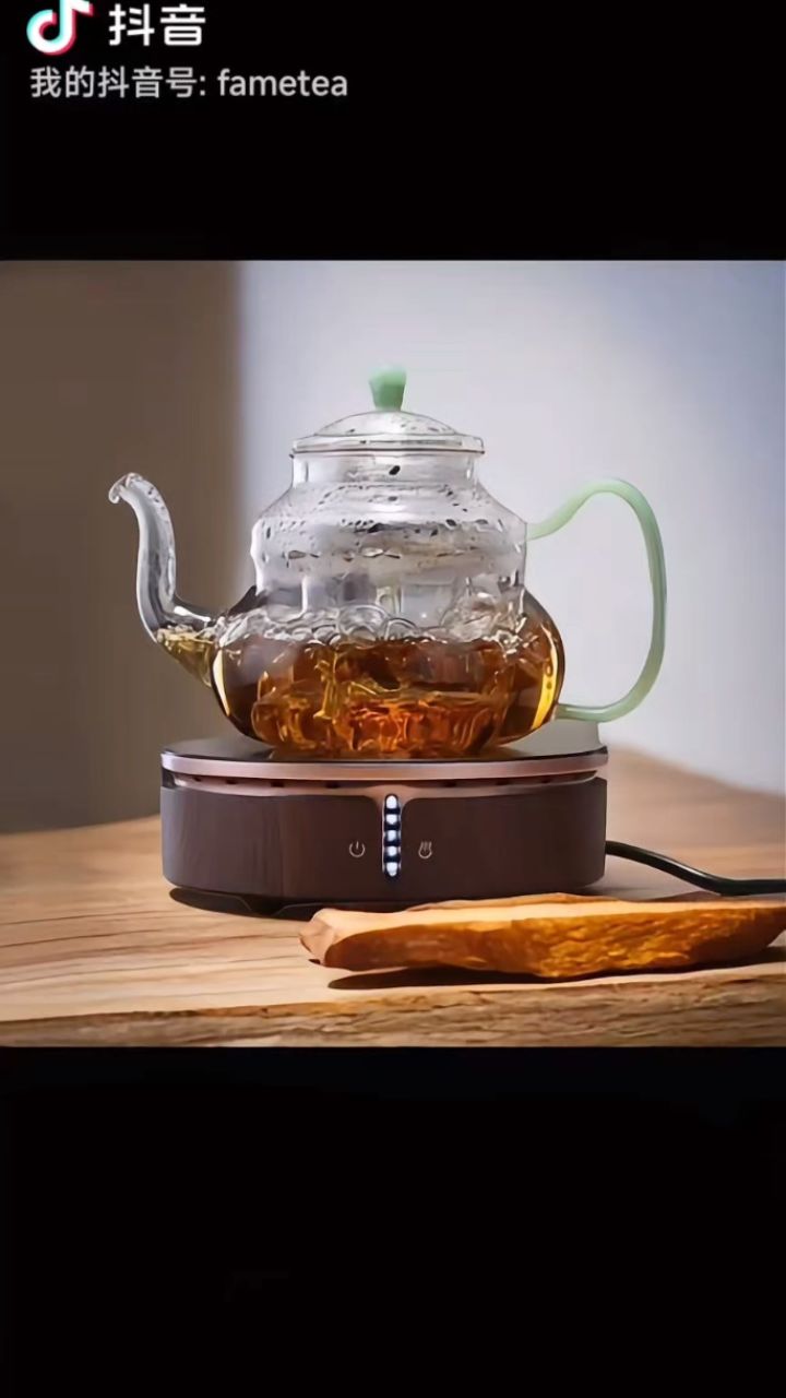 创作灵感 #茶生活 #茶具 #茶具好物推荐 #玻璃茶壶 福禄煮茶壶电陶炉