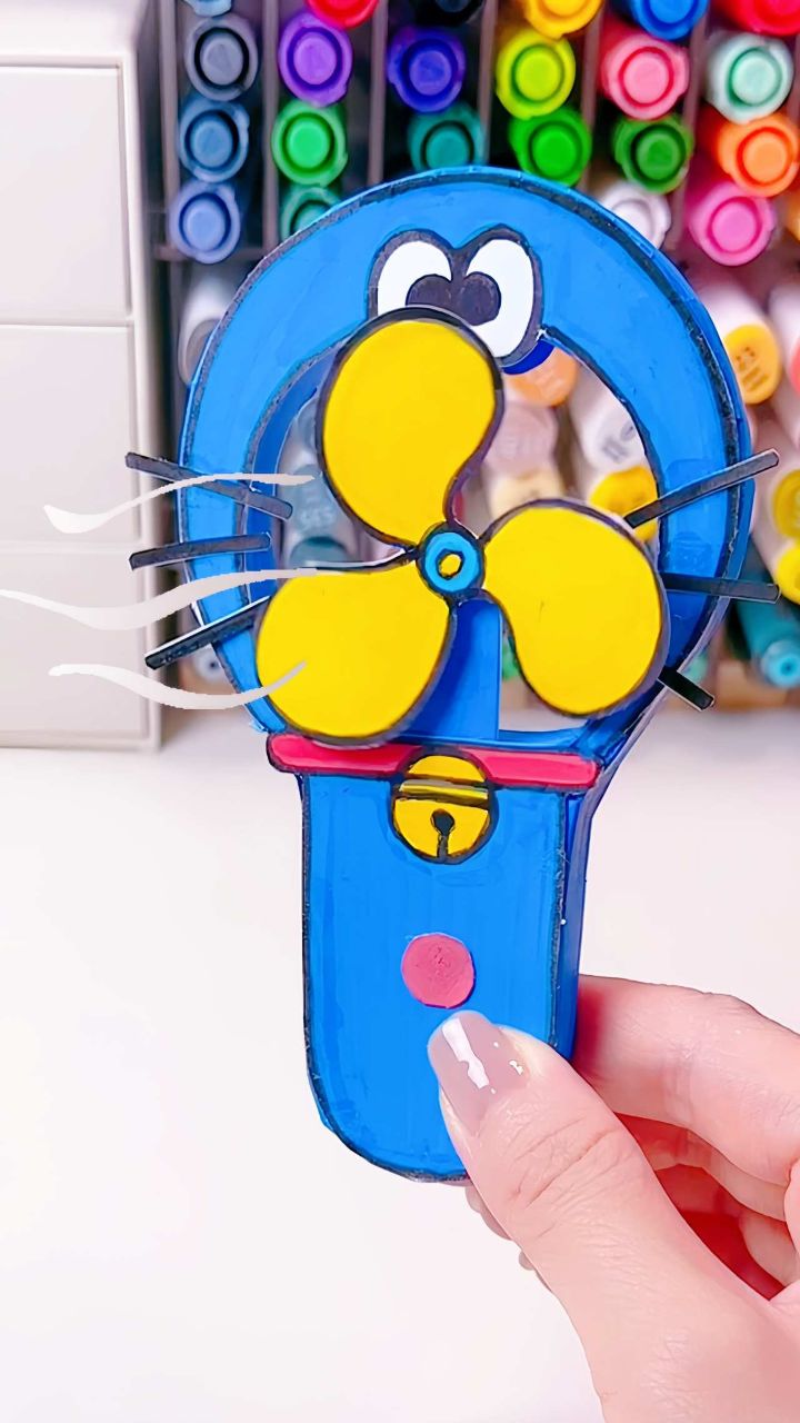 哆啦a梦 机器猫小风扇 手工diy