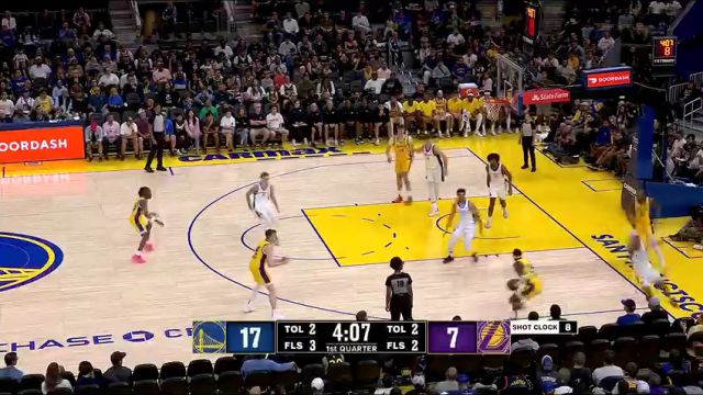 NBA夏季联赛：湖人vs勇士第1节中文解说回放