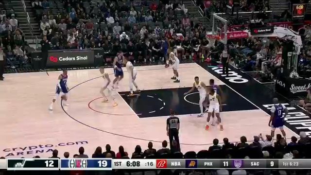 NBA常规赛：爵士vs快船第1节英文原声回放