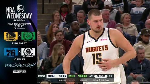 《NBA全场集锦》【回放】NBA常规赛：掘金vs森林狼英文原声全场回放