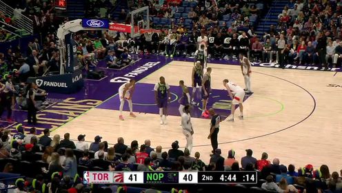 《NBA全场集锦》NBA常规赛：猛龙vs鹈鹕第2节英文原声回放