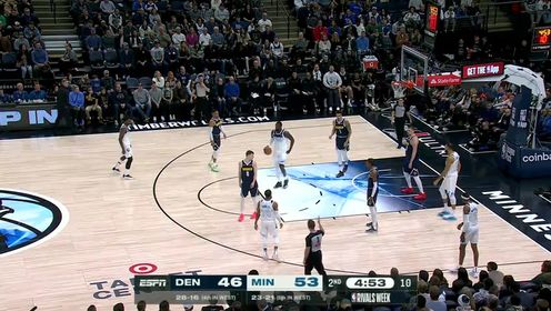 《NBA全场集锦》【回放】NBA常规赛：掘金vs森林狼第2节英文原声回放