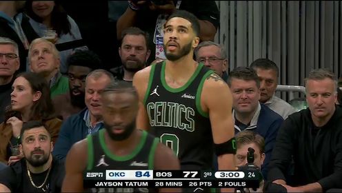 《波士顿凯尔特人》【回放】NBA常规赛：雷霆vs凯尔特人第3节英文原声回放
