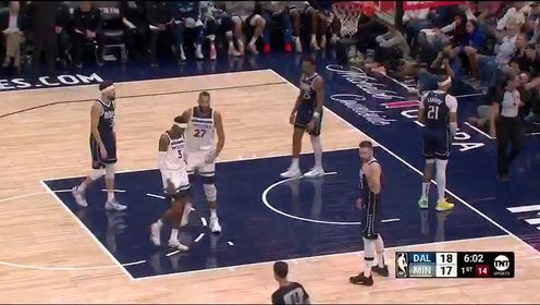 《NBA全场集锦》【回放】NBA常规赛：独行侠vs森林狼第1节英文原声回放
