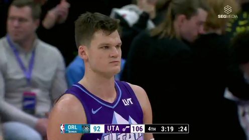 《NBA全场集锦》NBA常规赛：魔术vs爵士第4节英文原声回放