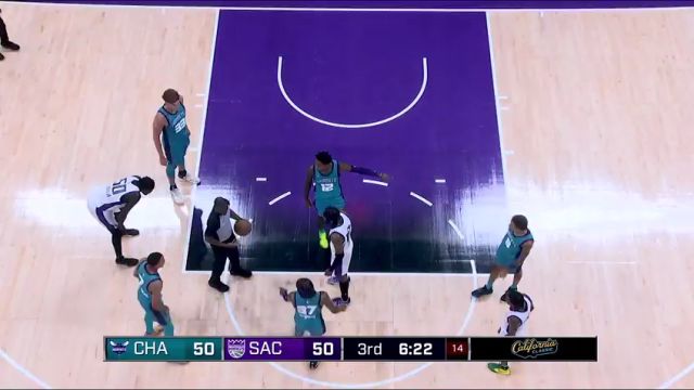 NBA夏季联赛：黄蜂vs国王红队第3节英文原声回放