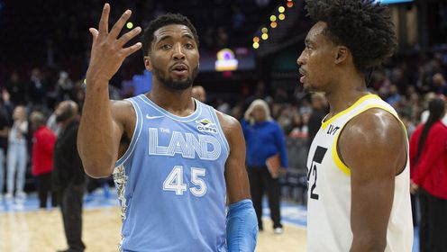 《NBA骑士》【球星】米切尔vs爵士集锦 里突外投拿到22分7助攻盘活进攻带队取胜