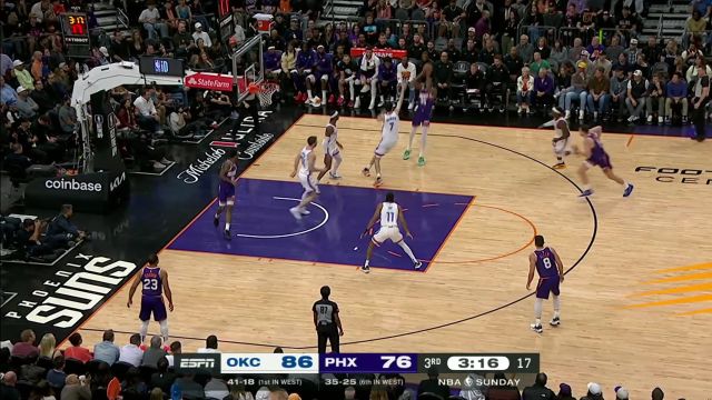 杜兰特vs雷霆集锦 全场砍下20+4状态不佳无力回天
