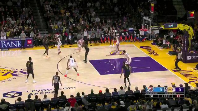 雷霆vs湖人第1节中文解说回放