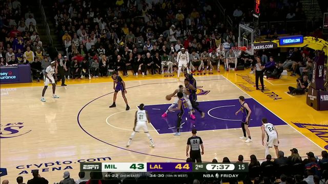 字母哥vs湖人集锦 34+14+12全面发挥怒砍大号三双