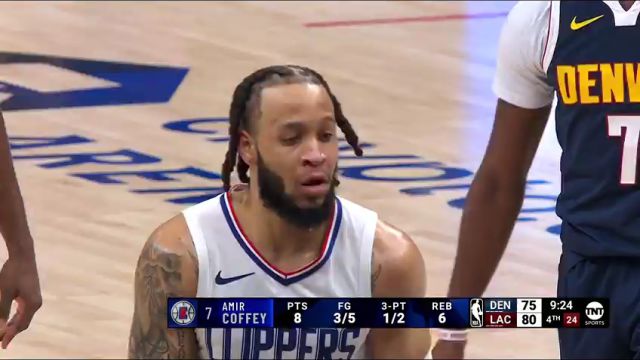 NBA常规赛：掘金vs快船第4节英文原声回放