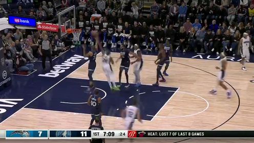 《NBA全场集锦》NBA常规赛：魔术vs森林狼第1节英文原声回放