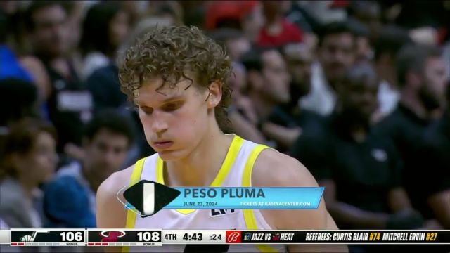 NBA常规赛：爵士vs热火第4节英文解说回放