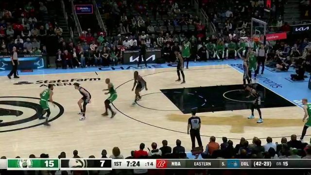 NBA常规赛：凯尔特人vs老鹰第1节中文解说回放