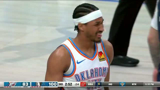  NBA常规赛：雷霆vs独行侠第3节英文原声回放