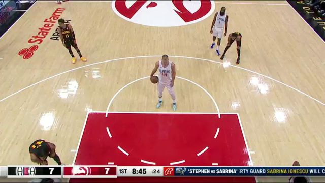 NBA常规赛：快船vs老鹰第1节中文解说回放