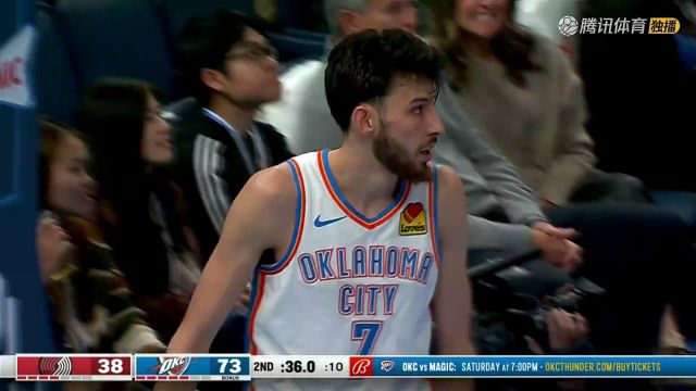 2023/24赛季NBA常规赛：开拓者 VS 雷霆 全场回放