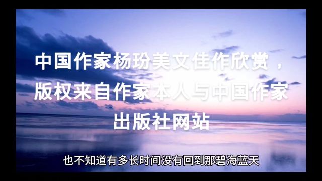 中国作家杨玢美文佳作欣赏