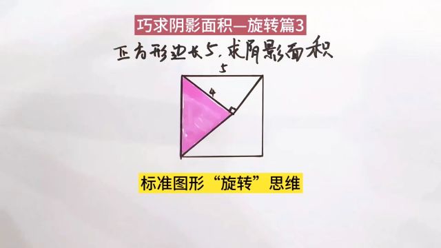 记住标准图形的旋转思维,小学数学求面积