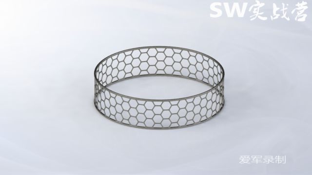 solidworks教程SW实战营绘制一个六边形网格环讲究技巧和方法